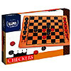 Red and Black Wood Checkers Set by WOOD EXPRESSIONS INC.