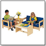 Blue Living Room Set (4 pc) by JONTI-CRAFT INC.