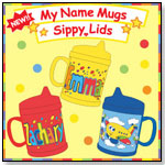 My Name Mugs With Sippy Lids by JOHN HINDE LTD.
