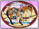 The Trail of Painted Ponies - Medicine Horse Art Panel by JOAN BAKER DESIGNS