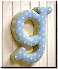 Fabric Letter - Blue and Green "G" by NEW ARRIVALS INC.