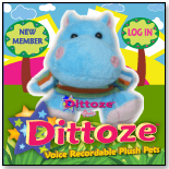 Dittoze Voice Recordable 5" Plush with Online Playground - Hippo by BLAYCHON, LLC