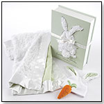 “Bunnies in the Garden” Luxurious 3-Piece Blanket Gift Set by BABY ASPEN