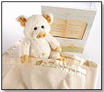 “Pig in a Blanket” Two-Piece Gift Set in Vintage-Inspired Gift Box by BABY ASPEN
