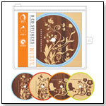 MIXIT Wood Fleurish CD Stickers by INTERNATIONAL ARRIVALS