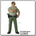 American Diorama Figurine - Single Sheriff Brad Figure 1:24 Scale Die-Cast Model  by TOY WONDERS INC.