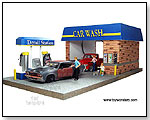 American Diorama Buildings - 1:24 Scale Car Wash Diorama with Figures by TOY WONDERS INC.