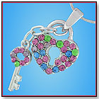 Lock and Key Necklace by COOL JEWELS WHOLESALE FASHION JEWELRY