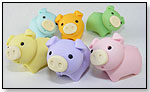 Iwako Pig Eraser in Six Colors by BC INDUSTRIES