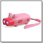 Pink Piggy Rechargeable Hand Crank Flashlight by KIKKERLAND DESIGN INC.
