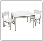 Classic White Table & Chairs Set by GUIDECRAFT INC.