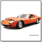 BBurago Gold - 1968 Lamborghini Miura Hard Top 1:18 scale diecast collectible model car by TOY WONDERS INC.