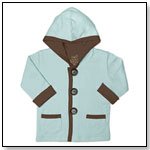 Baby Double Layered Hooded Jacket Baby Blue with Brown interior by ORIGANY INC.