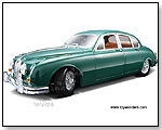 BBurago Gold - 1959 Jaguar Mark II Hard Top. 1:18 scale die-cast collectible model car by TOY WONDERS INC.