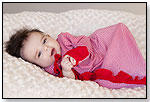 RED & WHITE COLLECTION: Newborn Gown by SWEET COTTONS