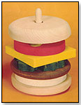 Wooden Hamburger Educational Stack Toy by CHARLIE'S WOODSHOP