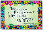 Life is About Creating Yourself Motivational Poster by BARKER CREEK PUBLISHING