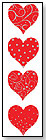 Red & Silver Heart Stickers by MRS GROSSMANS PAPER CO