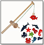 Wooden Fishing Rod & Ocean Set by PURE PLAY TOYS