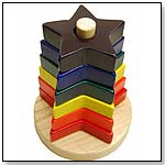 Wooden Star Stacker by PURE PLAY TOYS