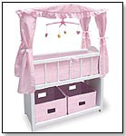 Doll Crib With Canopy, Mobile and Baskets by BADGER BASKET CO