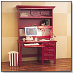 Dick Desk and Hutch – Cherry Red by BRATT DECOR